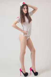 护士，女人，肖像，内衣，女性，猫，性感