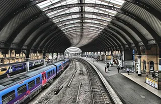 车站，火车，城市，运输，铁路，约克