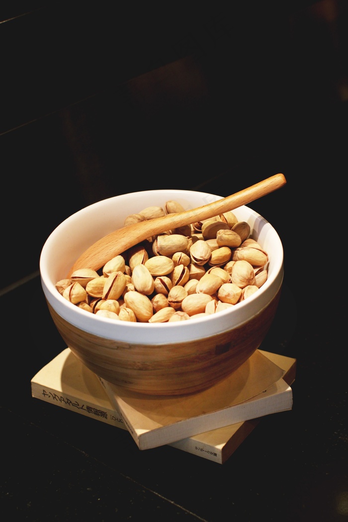 开心果，碗，食品，黑色