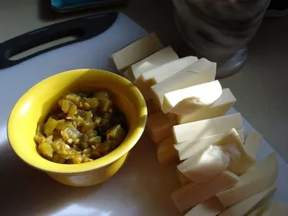 绿色智利和瓦哈卡奶酪