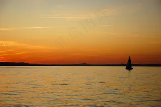 博登湖，水，黄昏，水域，全景，天空