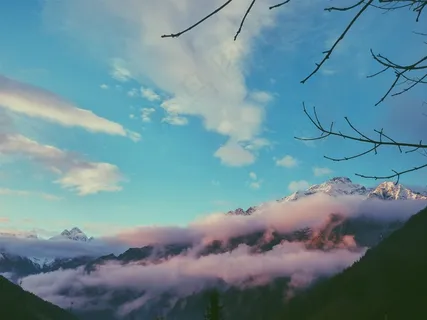 山，云，景观，蓝色，天空，自然