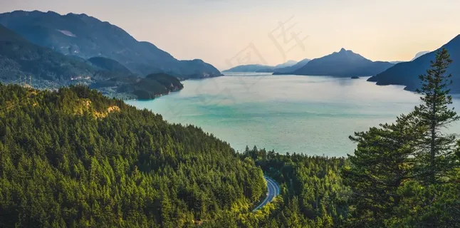 高山湖泊，查看，景观，湖泊，水，山