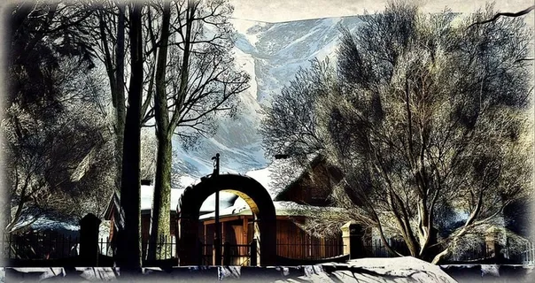 冰雪,油画,樱花盛开,村道,钢笔画,山区撤退