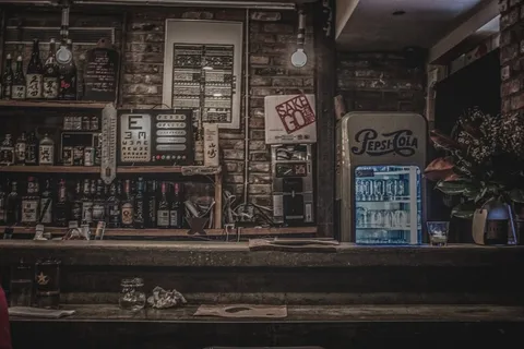 酒吧，饮料，酒精，冰箱，地下