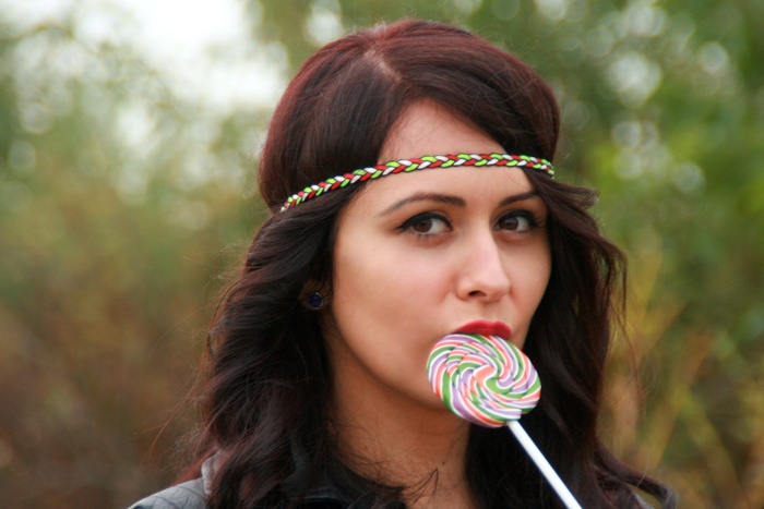 女孩，糖果酒吧，着色，播放，，肖像