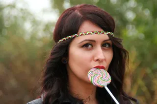 女孩，糖果酒吧，着色，播放，，肖像