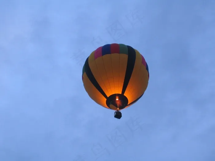 气球，热气球，橙色，俘虏气球，天空