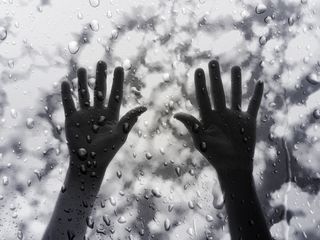 手，黑与白，黑，白，人，手指