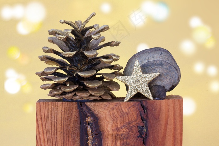 圣诞节，松果，明星，Baumschwamm，木材