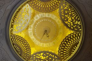 时钟，钟面，肯辛顿，金，数字，金