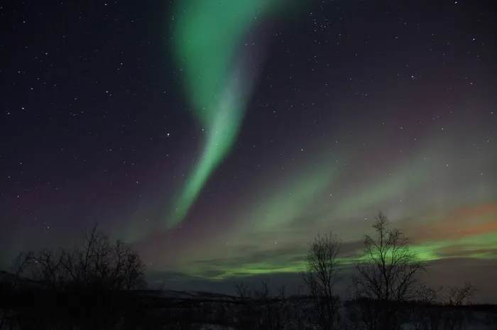北极光，瑞典，拉普兰，北极光