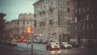 俄罗斯圣彼得堡，城市，街道，在家