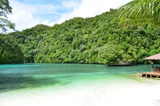 帕劳海滩，海湾，湖泊，池塘，海，岛，性质