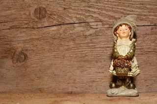 粉笔图，男孩，图，圣诞节，木，背景