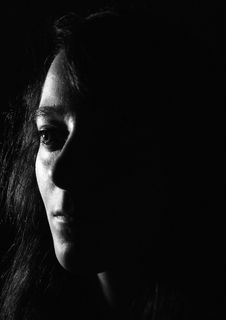 女孩，眼，黑暗，佩特拉，Černobílí，吻的秘密