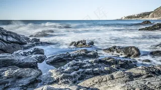 黎明，海滩，吉尔切，内尔哈，马拉加，太阳海岸