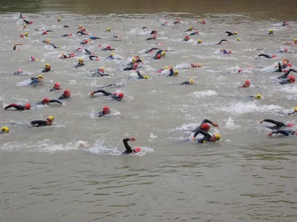 比赛，爬网，参与，游泳