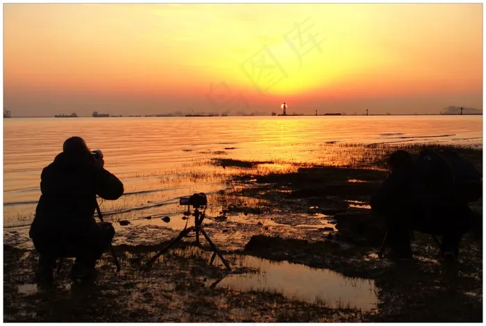 日出，海，意见，天空，橙色