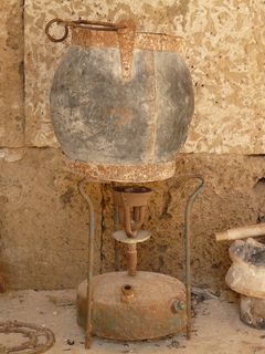 科赫尔，煮锅，老，生锈，燃气灶具，锅炉