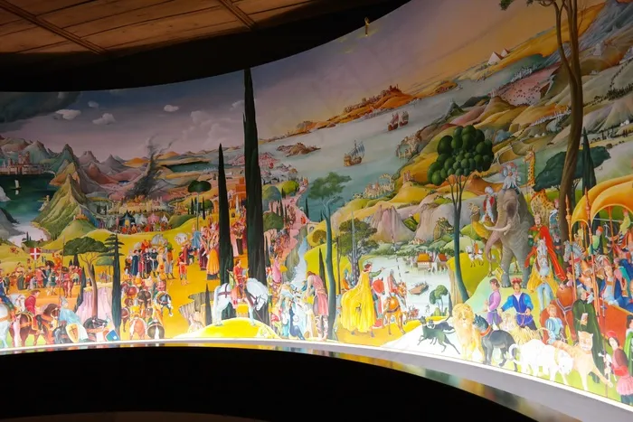 全景图像，绘画，桑德拉圆形图像