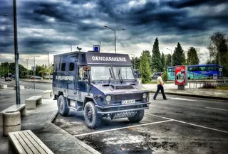 警察，汽车，保加利亚，布尔加斯