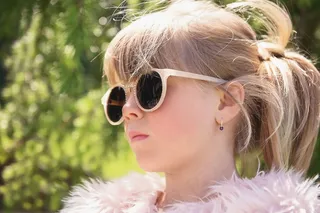 人，人的，女孩，金发，脸，眼镜，出，自然