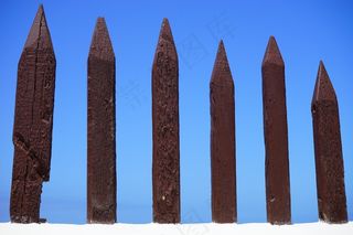 围栏，木栅栏，限制，划界，木，杆围栏