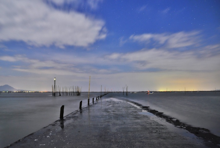 夜，夜景，日本，熊本，天空，云，星星