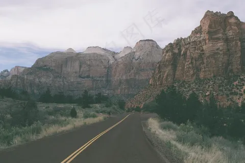街,道路,性质,岩石,悬崖,旅行,沥青 街,道路,性质,岩石,悬崖,旅行,沥青
