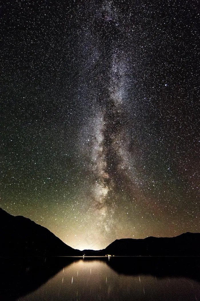 银河，星星，夜，天空，景观，景区，银河