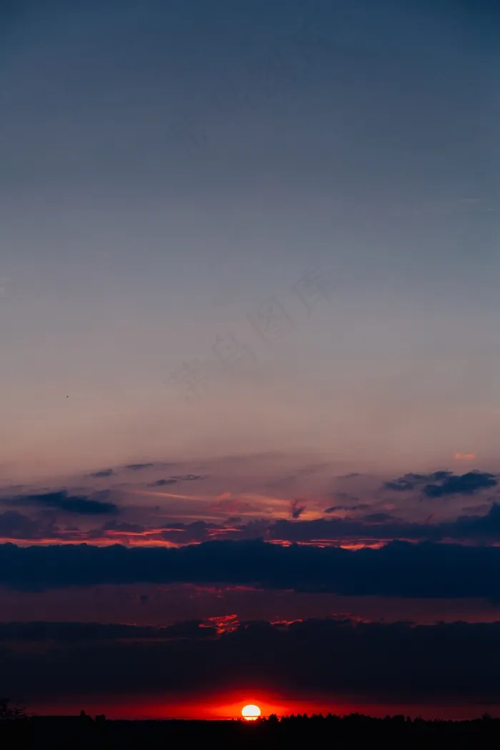 日落，夜晚，自然，多彩，天空，夜空