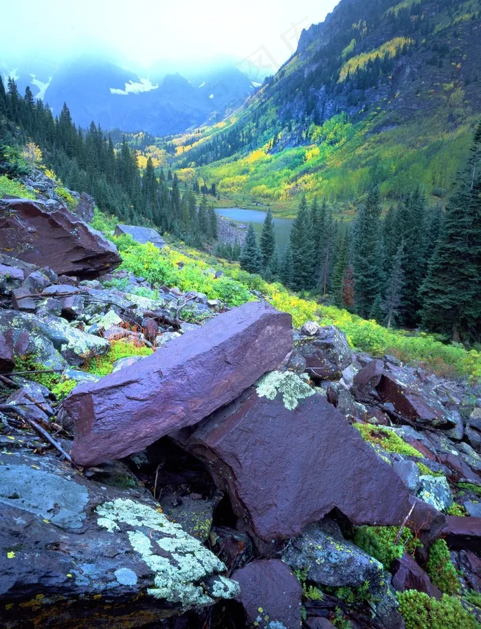 科罗拉多州，岩石，秋天，秋季，洛基山，山