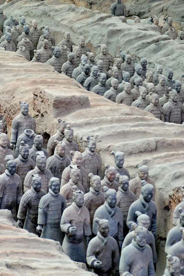 兵马俑，战士，中国，西安，雕塑，神话