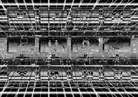 计算机数据的黑白图像