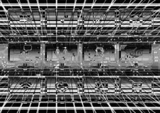 计算机数据的黑白图像