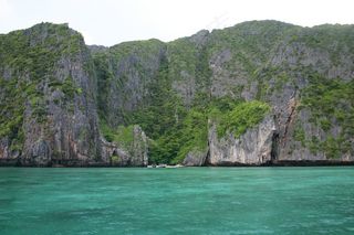 沧海，水，岩，预定，绿色，绿松石，假期