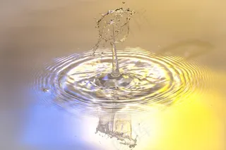 滴水，水，一滴水，水特征，蓝色，喷雾