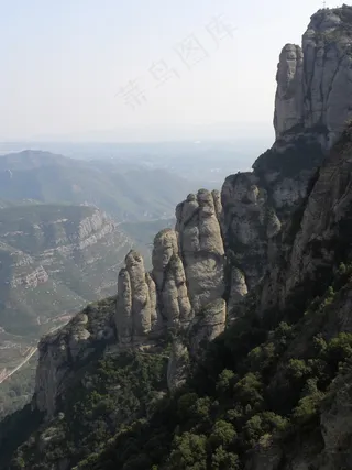 蒙特塞拉特，山，欧洲，西班牙，建筑，古代