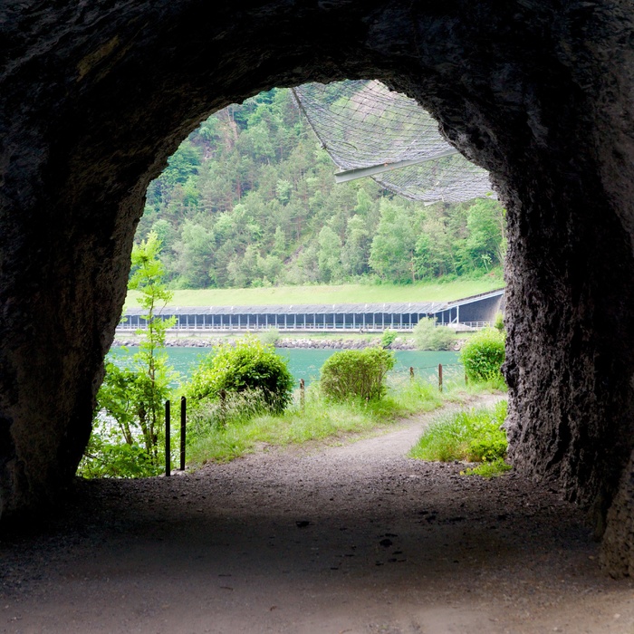隧道，目标，离开，岩