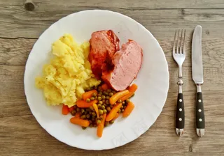 吃，肉，蔬菜，土豆，Foodfoto，食品，午餐