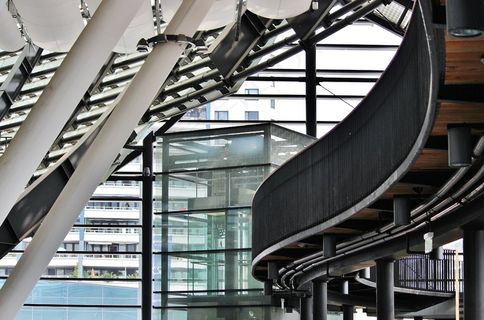 桥梁，木材，钢铁，玻璃，建筑，施工