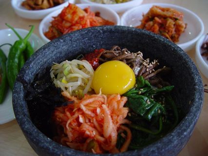 食品,石锅拌饭,小菜,亚洲 食品,石锅拌饭,小菜,亚洲