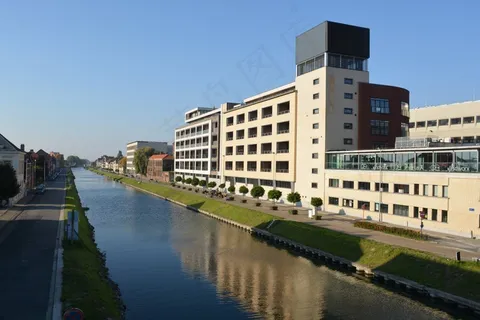 建筑物,通道,视图,梅赫伦,空气 建筑物,通道,视图,梅赫伦,空气