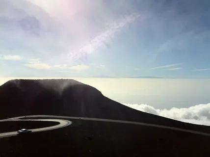 夏威夷,山,路,车 夏威夷,山,路,车
