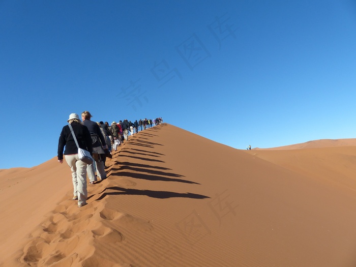 Sossusvlei，沙丘，上升，游客，旅游，沙漠