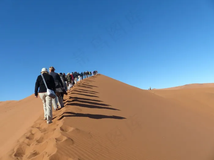 Sossusvlei，沙丘，上升，游客，旅游，沙漠