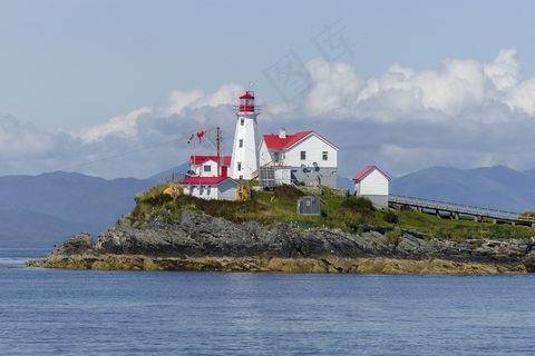 灯塔，绿岛，不列颠哥伦比亚省，加拿大