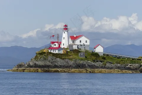 灯塔，绿岛，不列颠哥伦比亚省，加拿大