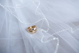 圆环，圆环，金，婚礼，装饰，白色，关闭